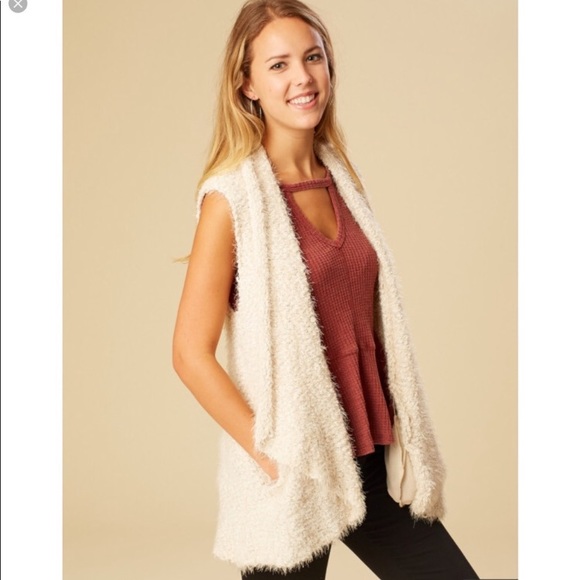 Altar’d State | nubby vest duster size extra small / tan brown - Picture 13 of 15